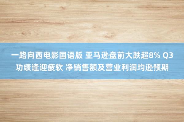 一路向西电影国语版 亚马逊盘前大跌超8% Q3功绩逢迎疲软 净销售额及营业利润均逊预期