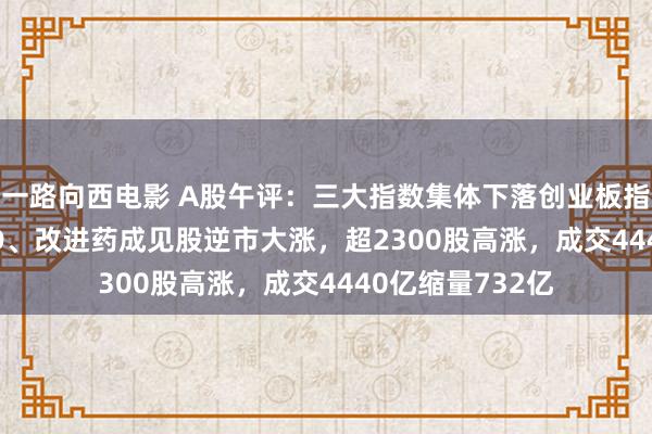 一路向西电影 A股午评：三大指数集体下落创业板指跌0.85%！CRO、改进药成见股逆市大涨，超2300股高涨，成交4440亿缩量732亿