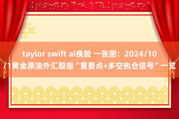 taylor swift ai换脸 一张图：2024/10/1黄金原油外汇股指“重要点+多空执仓信号”一览