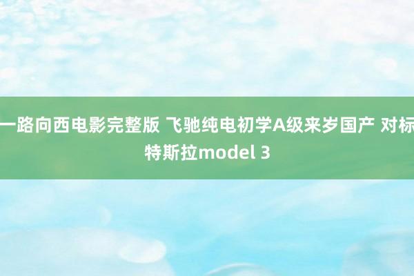 一路向西电影完整版 飞驰纯电初学A级来岁国产 对标特斯拉model 3