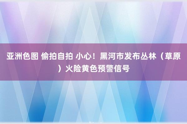 亚洲色图 偷拍自拍 小心！黑河市发布丛林（草原）火险黄色预警信号