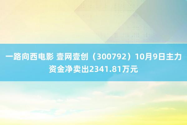 一路向西电影 壹网壹创（300792）10月9日主力资金净卖出2341.81万元