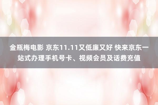 金瓶梅电影 京东11.11又低廉又好 快来京东一站式办理手机号卡、视频会员及话费充值