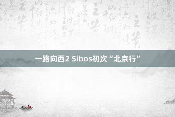 一路向西2 Sibos初次“北京行”