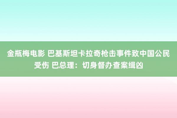 金瓶梅电影 巴基斯坦卡拉奇枪击事件致中国公民受伤 巴总理：切身督办查案缉凶