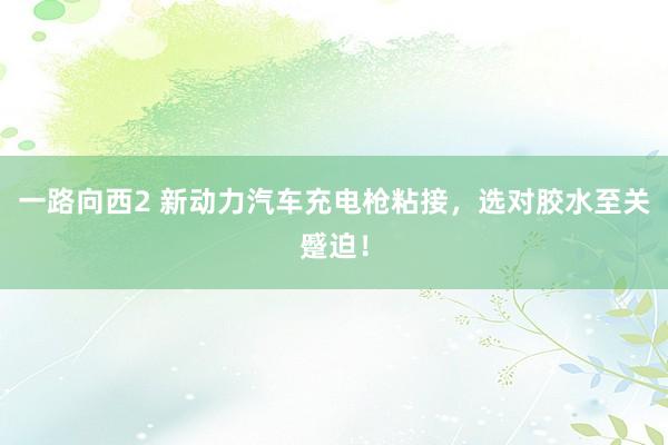 一路向西2 新动力汽车充电枪粘接，选对胶水至关蹙迫！