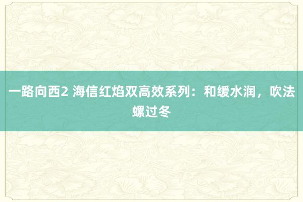 一路向西2 海信红焰双高效系列：和缓水润，吹法螺过冬