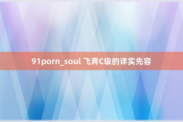 91porn_soul 飞奔C级的详实先容