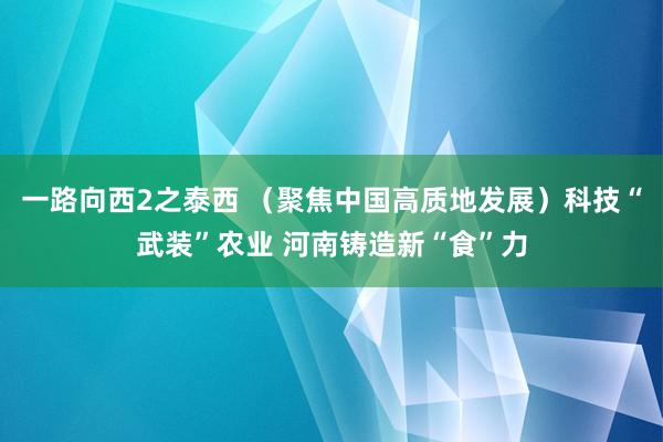 一路向西2之泰西 （聚焦中国高质地发展）科技“武装”农业 河南铸造新“食”力