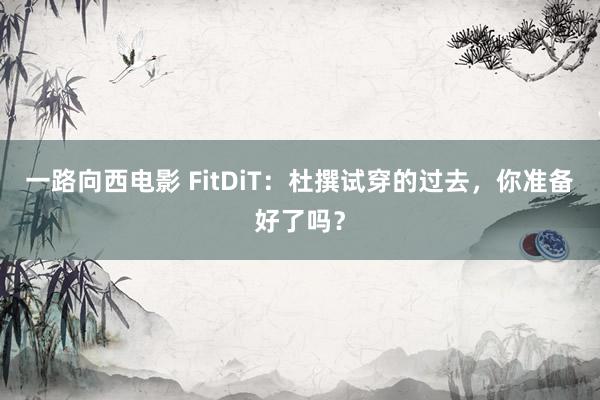 一路向西电影 FitDiT：杜撰试穿的过去，你准备好了吗？