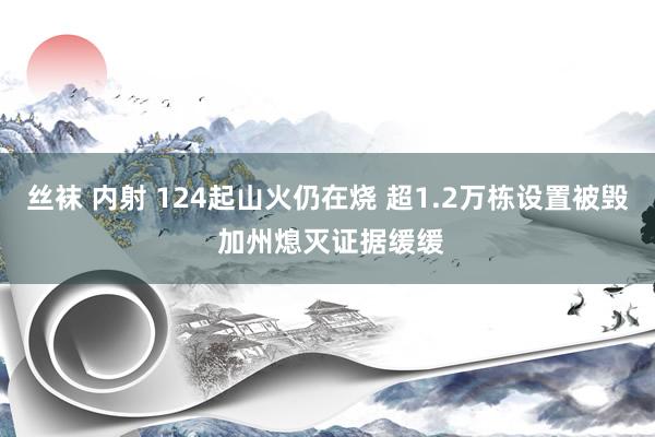 丝袜 内射 124起山火仍在烧 超1.2万栋设置被毁 加州熄灭证据缓缓