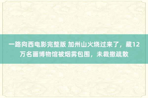 一路向西电影完整版 加州山火烧过来了，藏12万名画博物馆被烟雾包围，未裁撤疏散